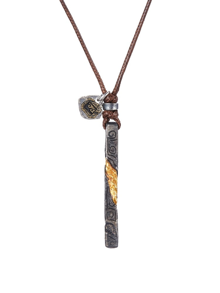 Necklace with a pendant on a white background