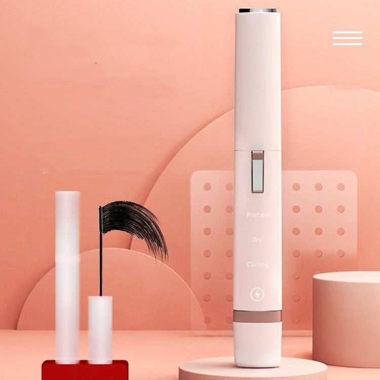 White hair straightening device with a pink background