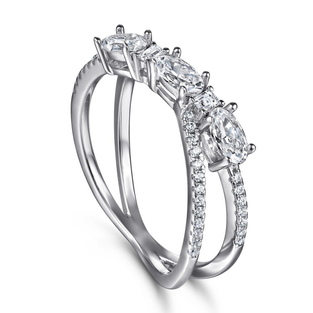 Diamond ring with a white background