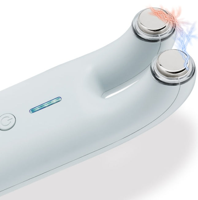 Electrodes with visible electricity on a white background