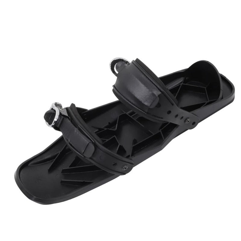 Black sandal with multiple straps on a white background