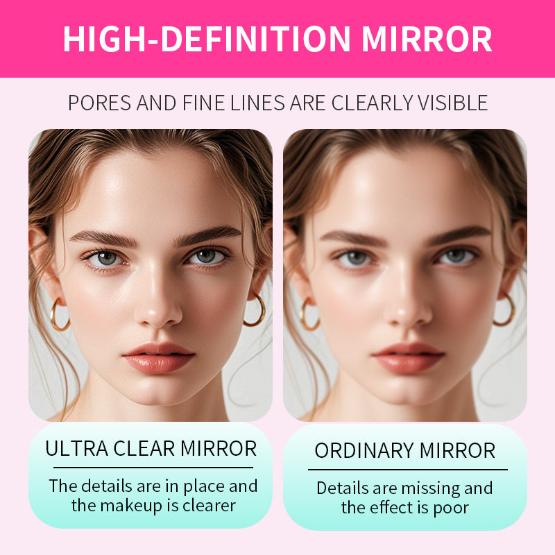 Portable Flip White Makeup Mirror