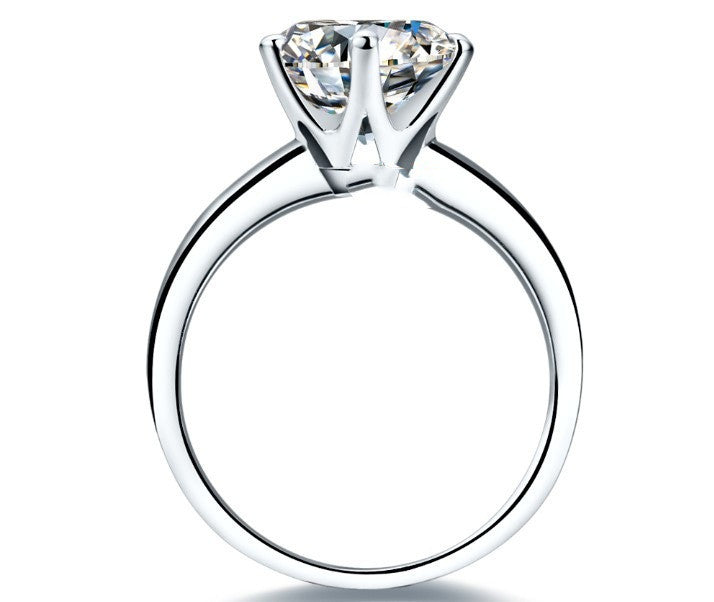 Diamond ring on a white background