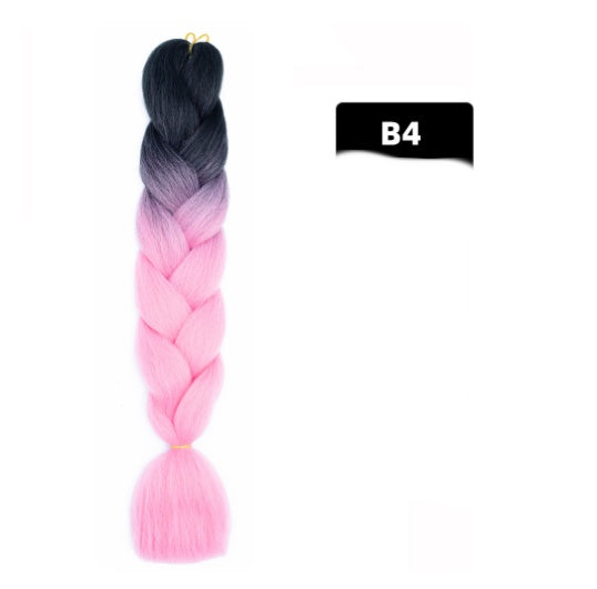 Colorful Big Braid High-Temp Silk African Style Wig