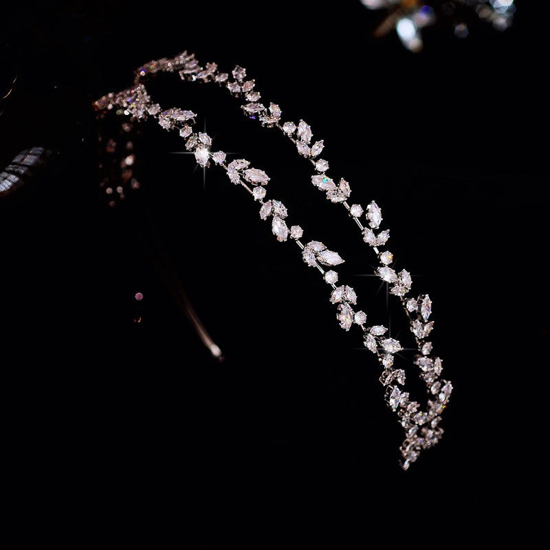 Diamanté headband on a black background