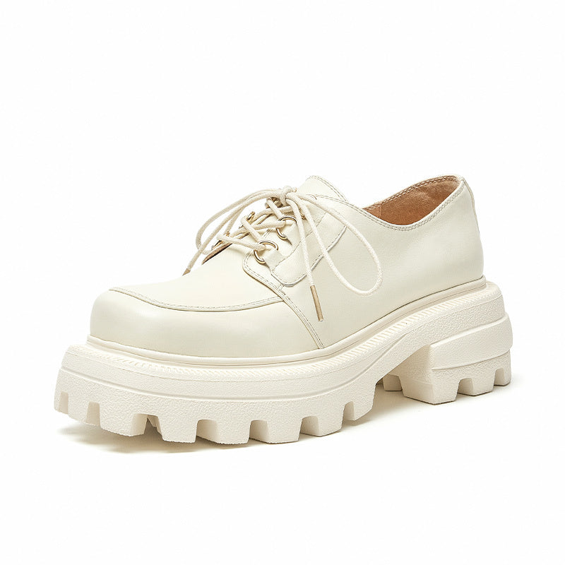 White platform shoe on a white background