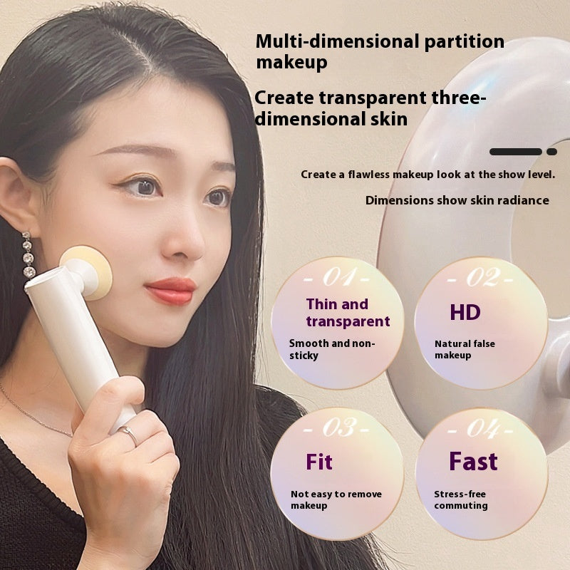 Smear-Proof Electric Makeup Puff – Wet & Dry Applicator