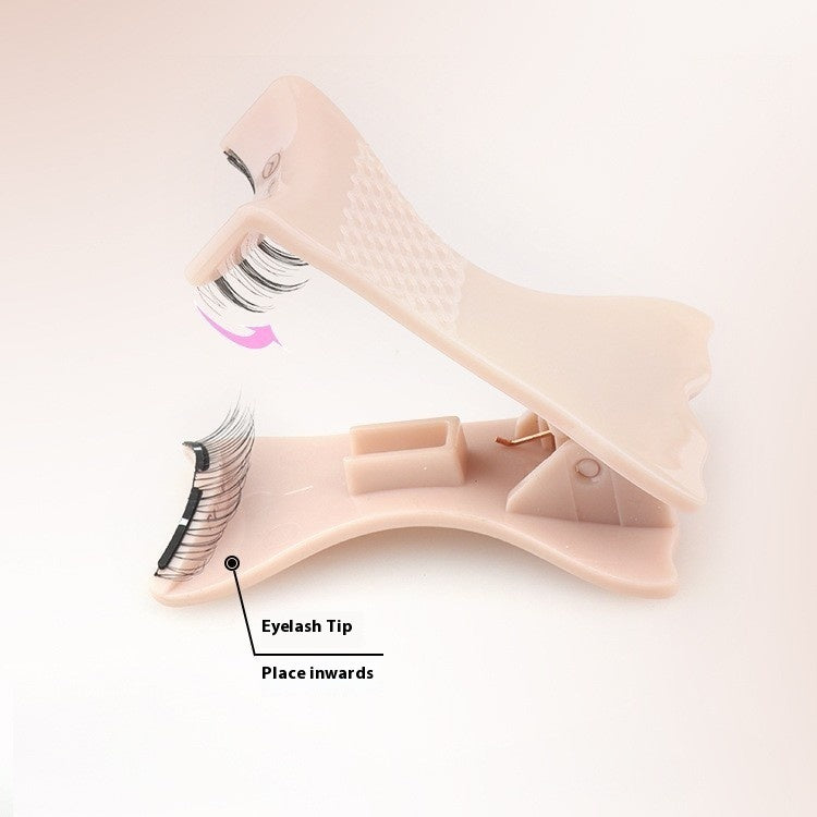 Eyelash extension tool with labeled parts on a white background