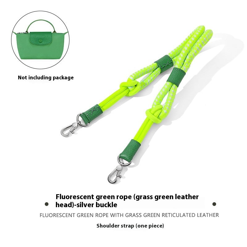 Ultra-Light Braided Rope Crossbody Strap – Nylon & Cowhide