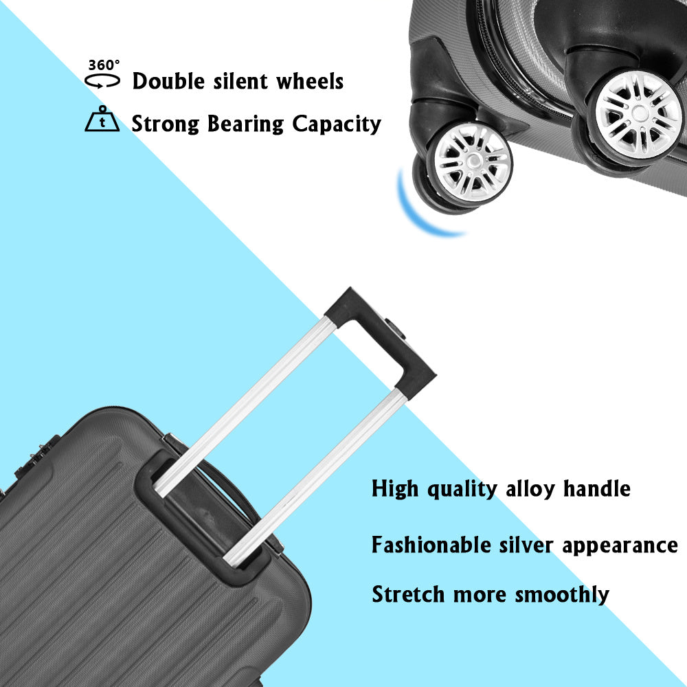 Suitcase with handle and wheels on a blue and white background