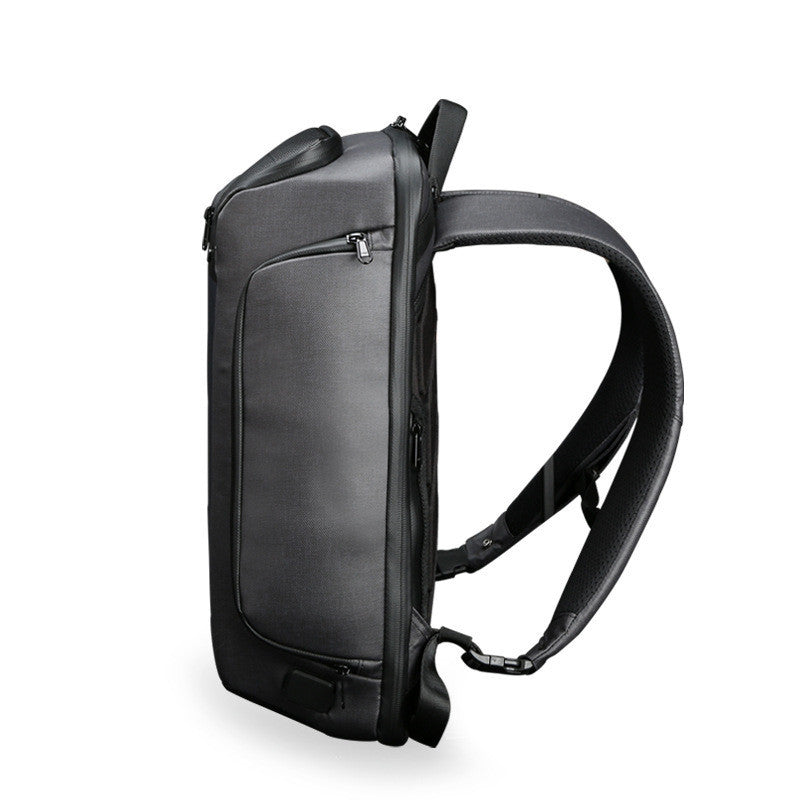 Gray backpack on a white background