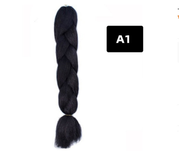 Colorful Big Braid High-Temp Silk African Style Wig