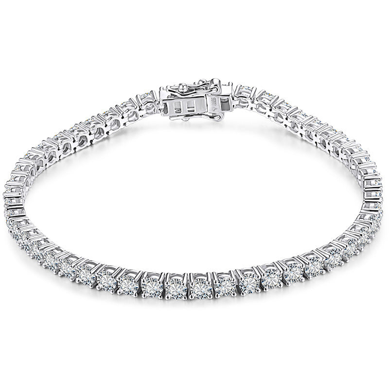 Diamond bracelet on a white background