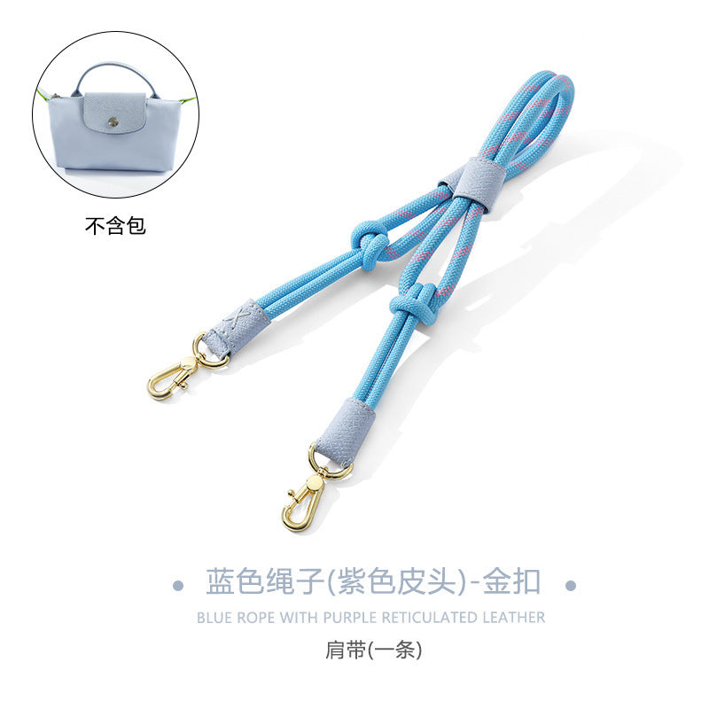 Ultra-Light Braided Rope Crossbody Strap – Nylon & Cowhide