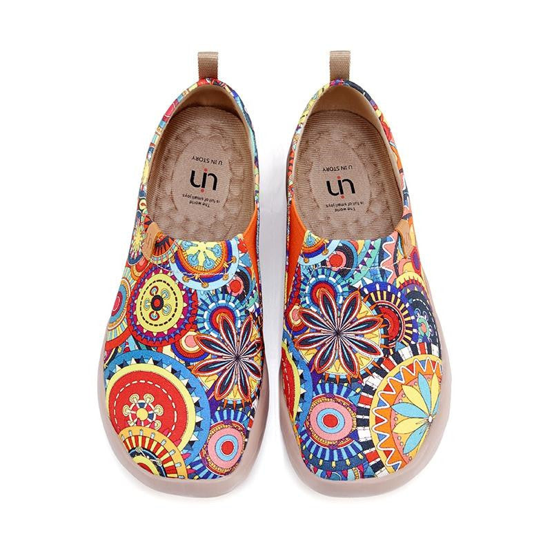 Hand-Painted Canvas Slip-On Loafers – Lightweight & Comfy