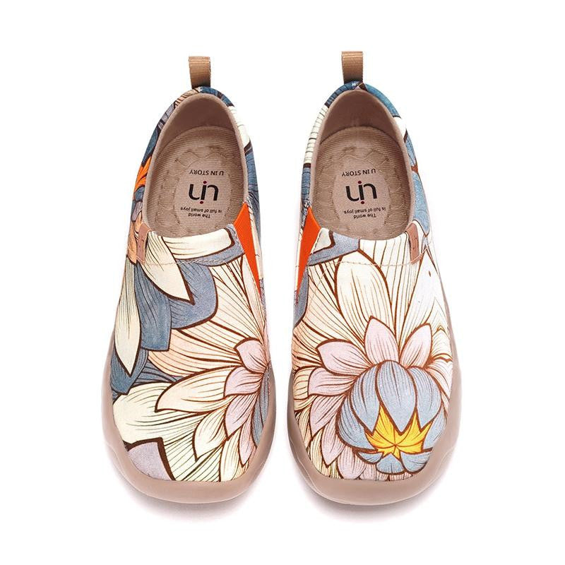 Hand-Painted Canvas Slip-On Loafers – Lightweight & Comfy