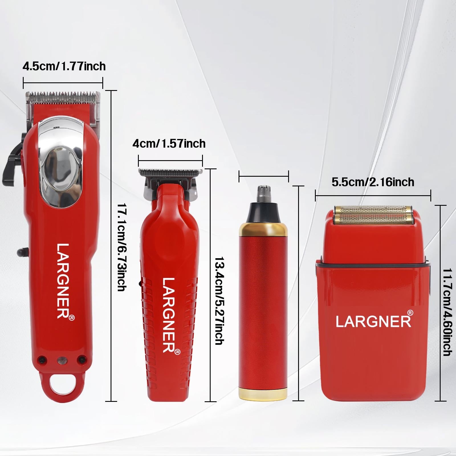 LARGNER 4-Piece Men’s Hair Clipper & Grooming Set USB