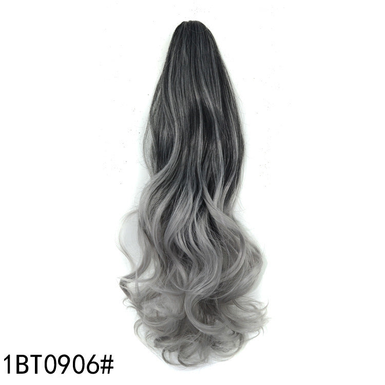 Gray hair extension on a white background