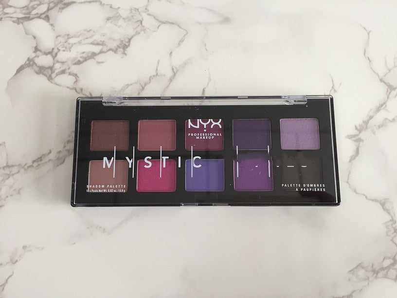 NYX Mystic shadow palette on a marble surface